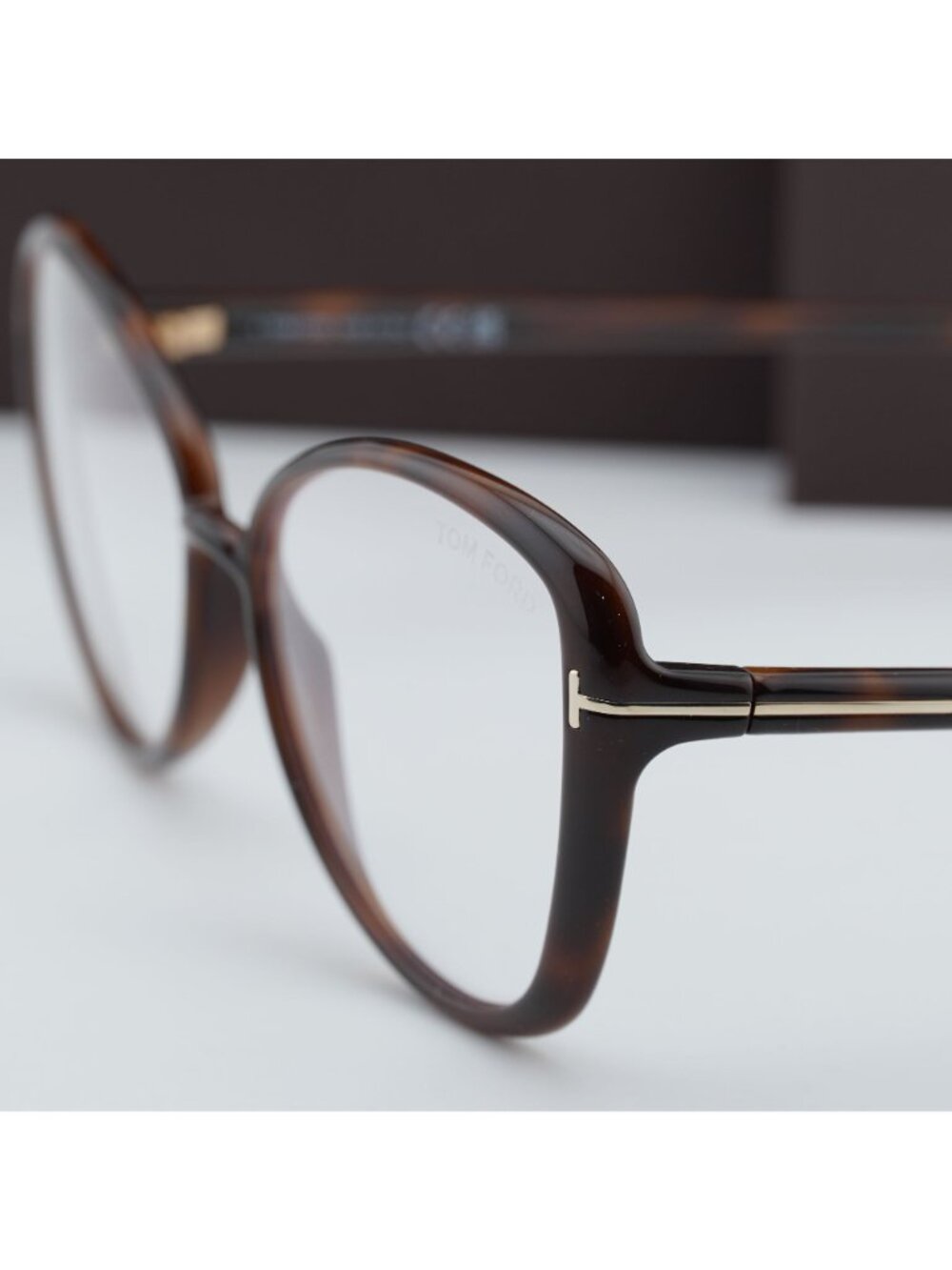 Tom Ford FT5907-B 052 Butterfly Eyeglasses 55mm - Dark Havana / Blue Light Block - Picture 10 of 10